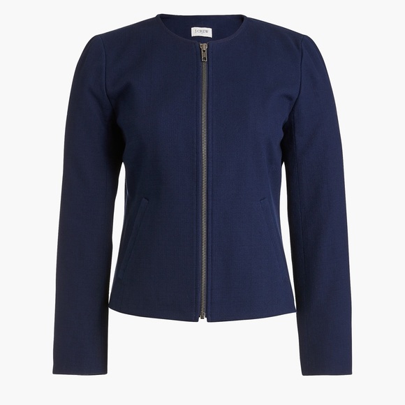 J. Crew Factory Jackets & Blazers - New J.Crew Zip-Front Basketweave Jacket Blazer J. Crew Factory Jackets & Blazers - New J.Crew Zip-Front Basketweave Jacket Blazer